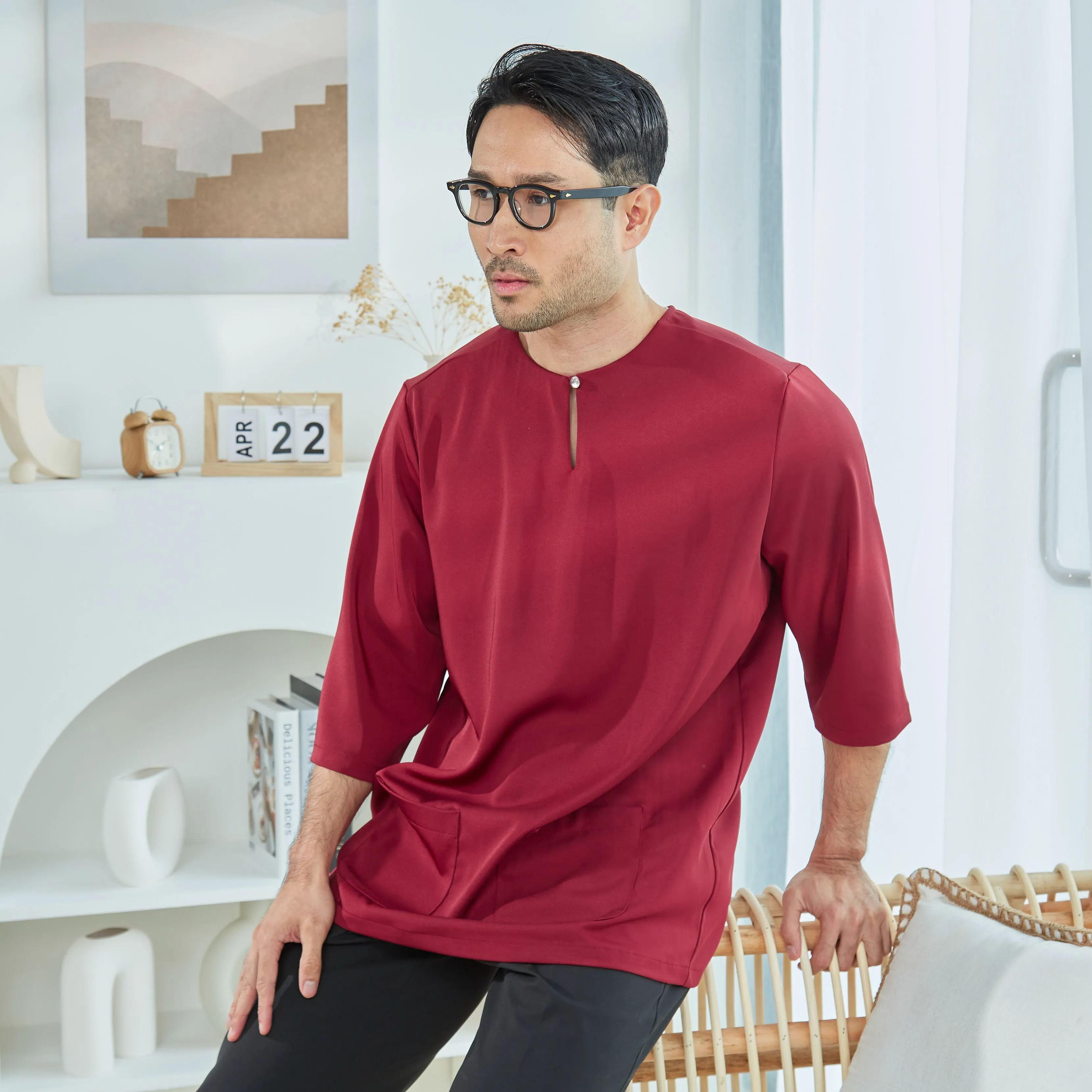 Baqqi Mens Raya - Maroon
