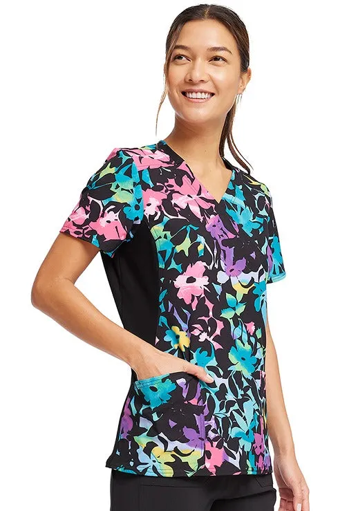 Cherokee Women's Knit Panel Print Top | Rainbow Fleurs