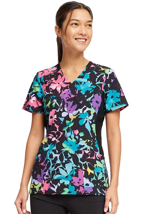 Cherokee Women's Knit Panel Print Top | Rainbow Fleurs