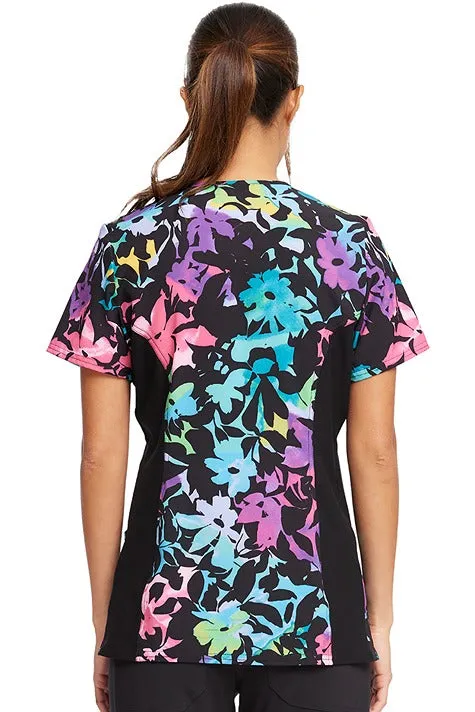 Cherokee Women's Knit Panel Print Top | Rainbow Fleurs