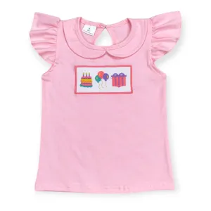 cotton embroidered birthday shirt