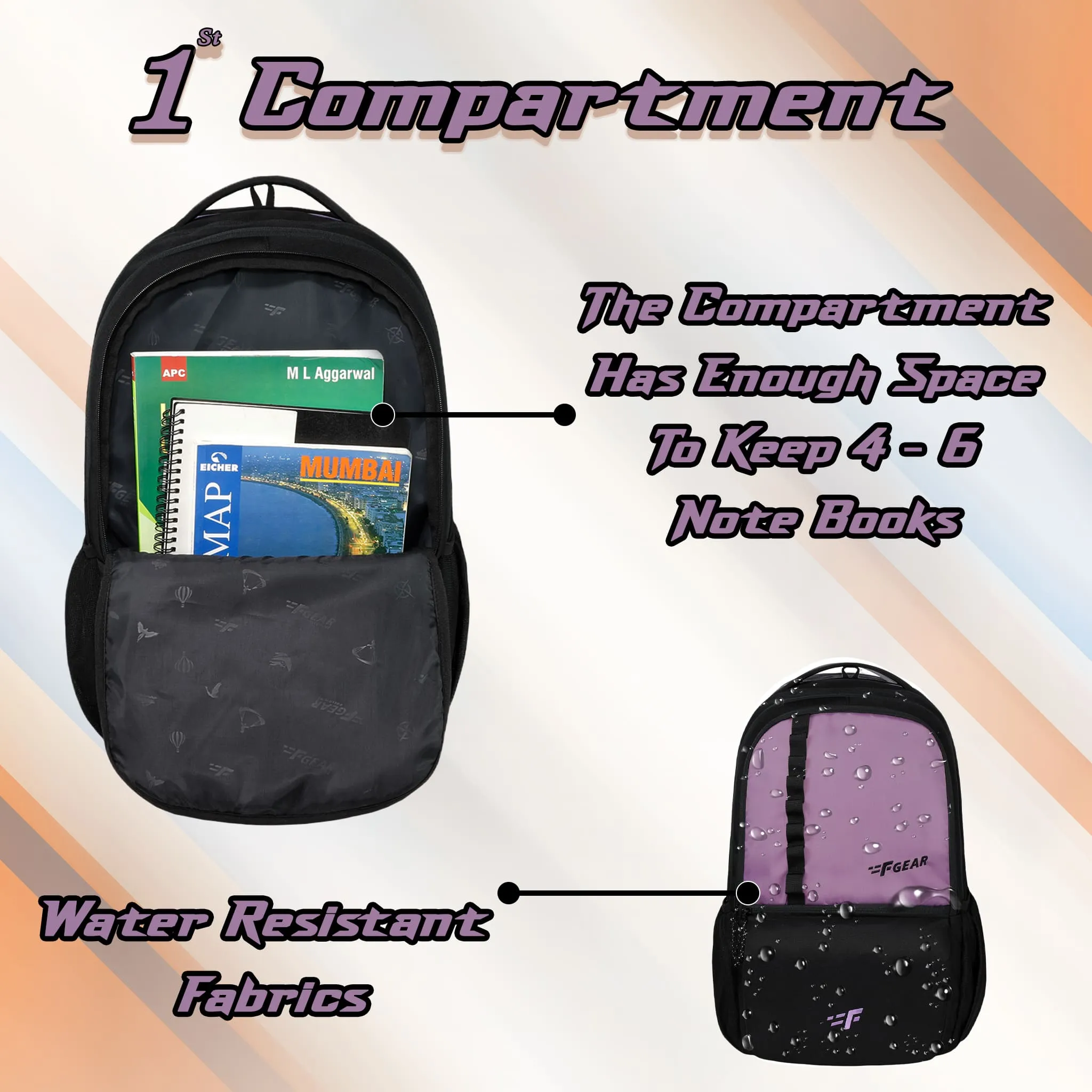 Dynamo 35L Purple Black Backpack