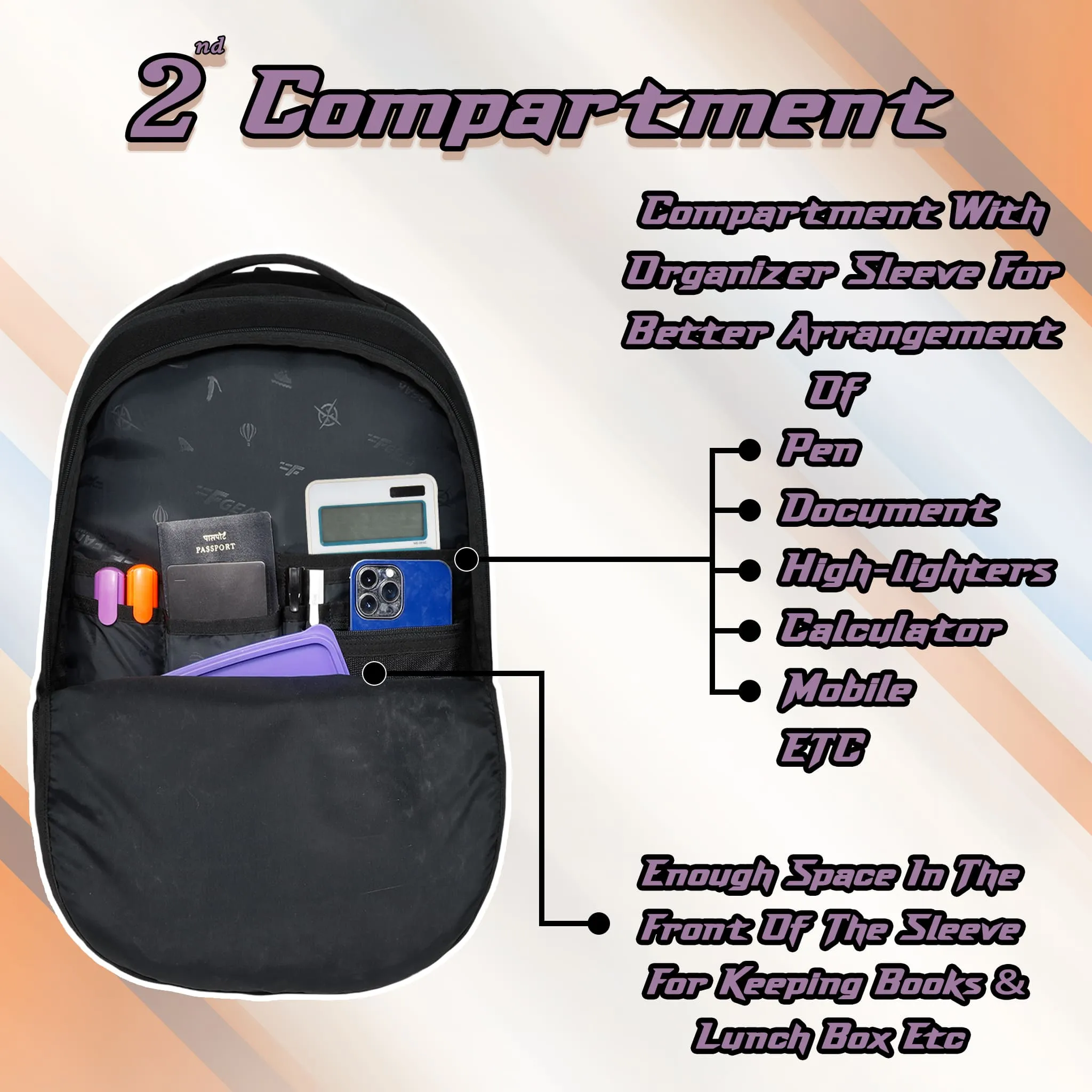 Dynamo 35L Purple Black Backpack