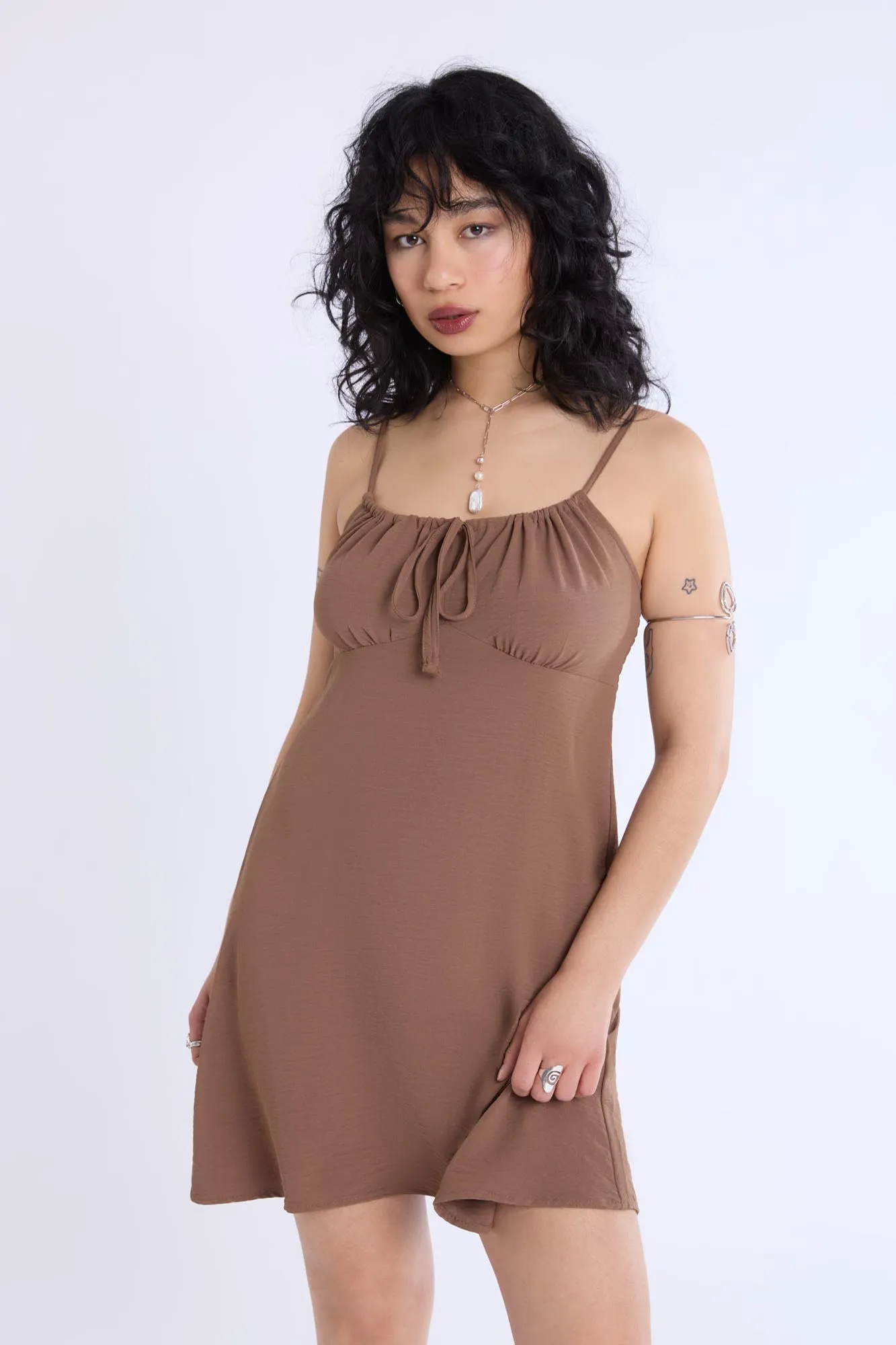 Mini robe en polyester