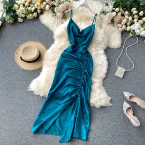 Riviera Satin spaghetti Dress