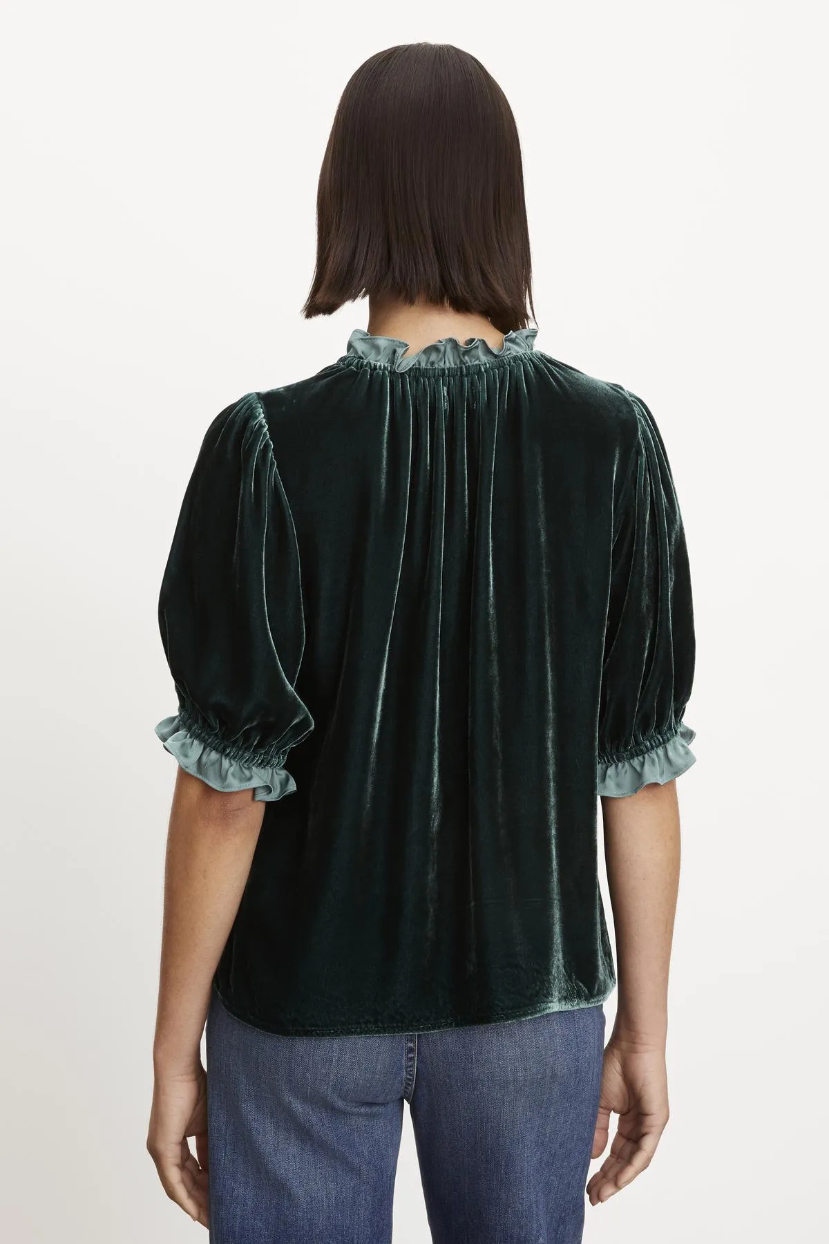 Luxurious VAL Silk Velvet Top for Stylish Elegance